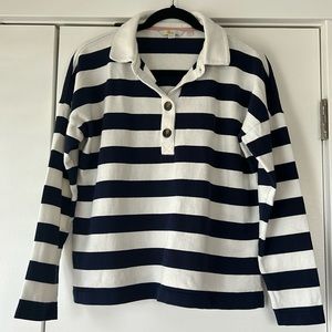 Boden navy & white t-shirt top
